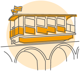 Das Logo der Nerobergbahn